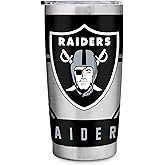 Rico Industries NFL Football 20oz Stainless Steel Tumbler with Lid - Great For Coffee, Tea, Water or Cocktails