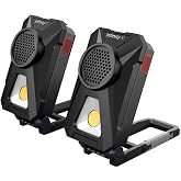 Infinity X1 Stereo, Wireless, Rechargeable 700 Lumens Worklight with Bluetooth Speakers 2-Pack