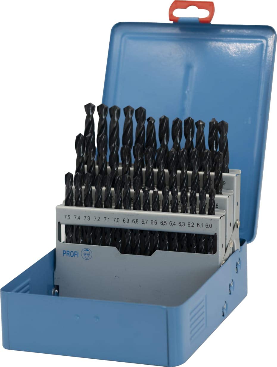Rose Box with 41 Twist Drill bits in DIN 338 HSS-R 118° Diameter 6-10.0 x 0.1 mm Rising