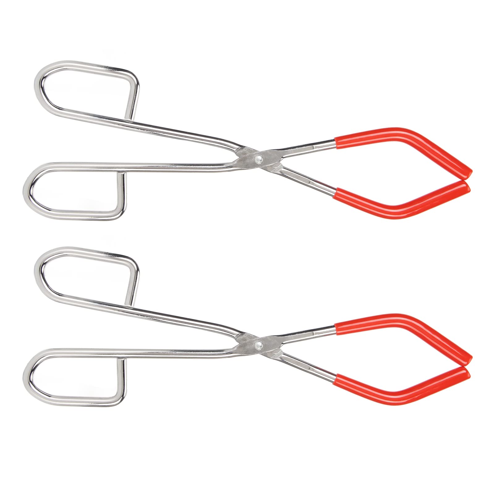 Glomora 2Pcs Beaker Tongs, Crucible Forceps Clamp, Lab Flask Beaker Clip Chemistry Clamp Accessory Stainless Steel Lab Clip Tool for Office Chemical Plants(Maximum Opening 16cm/6.4in)