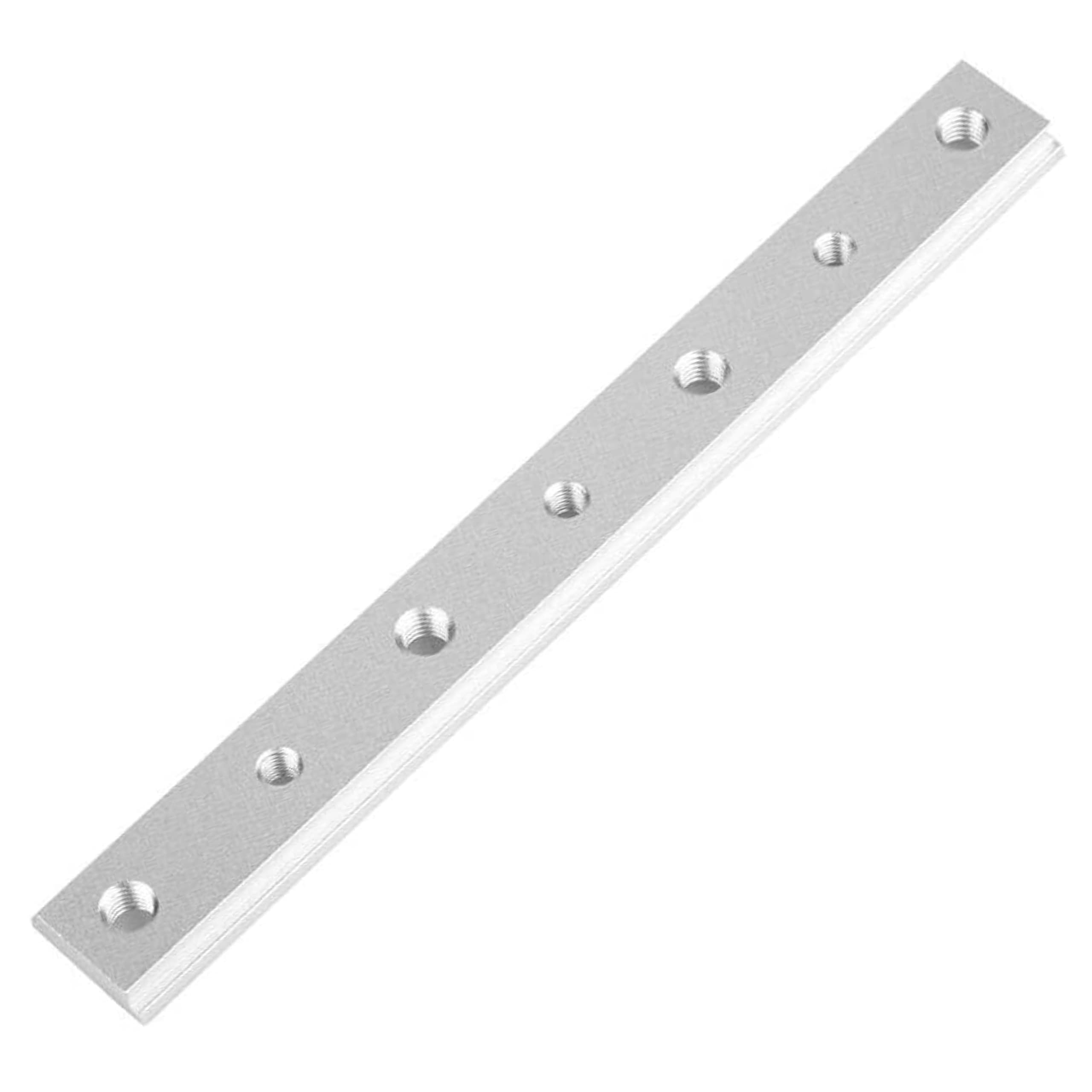 100mm Aluminum Alloy T-Slot Slider Bar Miter Track Jig T Screw Fixture Slot T-Slot Sliding Bar with M6 M8 Holes for Table Saw Router Table Woodworking Tool (200mm)