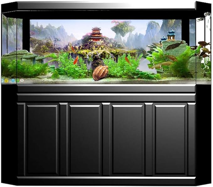 Amazon 水槽 壁紙 ステッカー 背景 装飾 簡単削除 Pvc 水族館背景 Hd画像 無毒 122 46cm Fenteer バックグラウンド 背景 通販