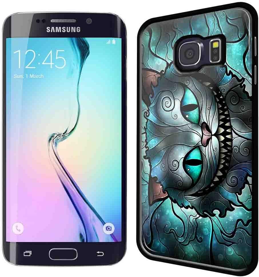 Cheshire Were All Mad Here Alice in Wonderland for Iphone and Samsung Galaxy Case (Samsung S6 Edge Black)