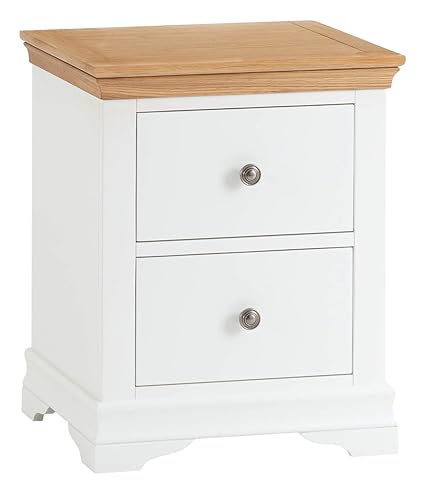 The Furniture Outlet Dover White Painted Large Bedside Table