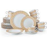 Mikasa Parchment Gold 40 Piece Dinnerware Set, Service for 8