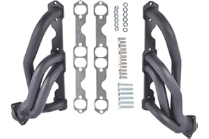 TEKKOAUTO Short Tube Manifold Black Replacement for Chevy C1500 C2500 GMC Blazer Jimmy Yukon 1988-1995
