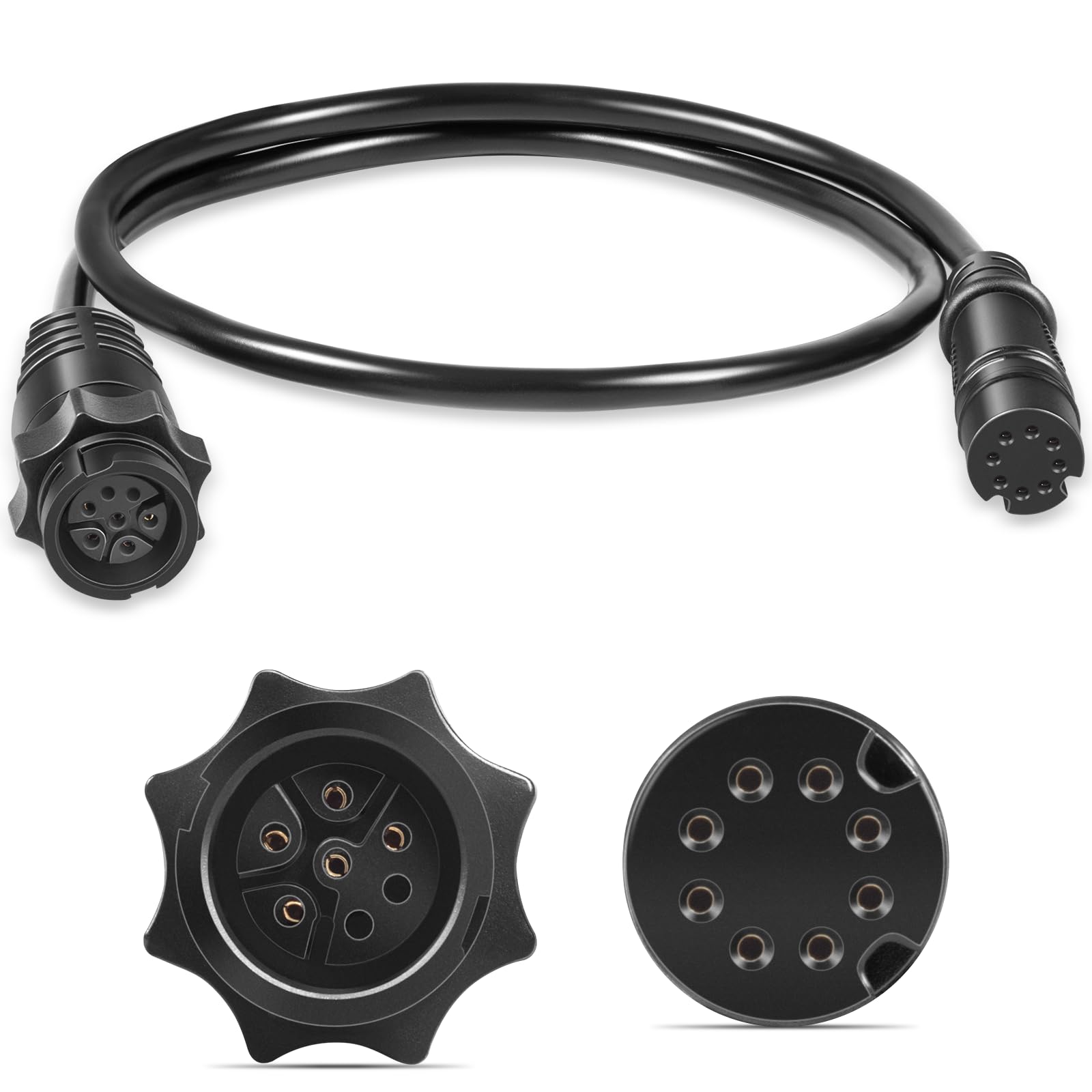 Photo 1 of 000-14068-001 7-Pin Transducer to Fishfinder and Chartplotter Adapter Cable Fits for Lowrance Hook²/Reveal & Cruise