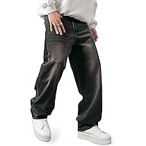 LuminBlaze Baggy Jeans for Men Y2K Streetwear Vintage Wide Leg