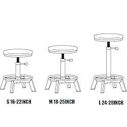 BOKKOLIK Vintage Bar Stools Set of 2 Industrial Bar