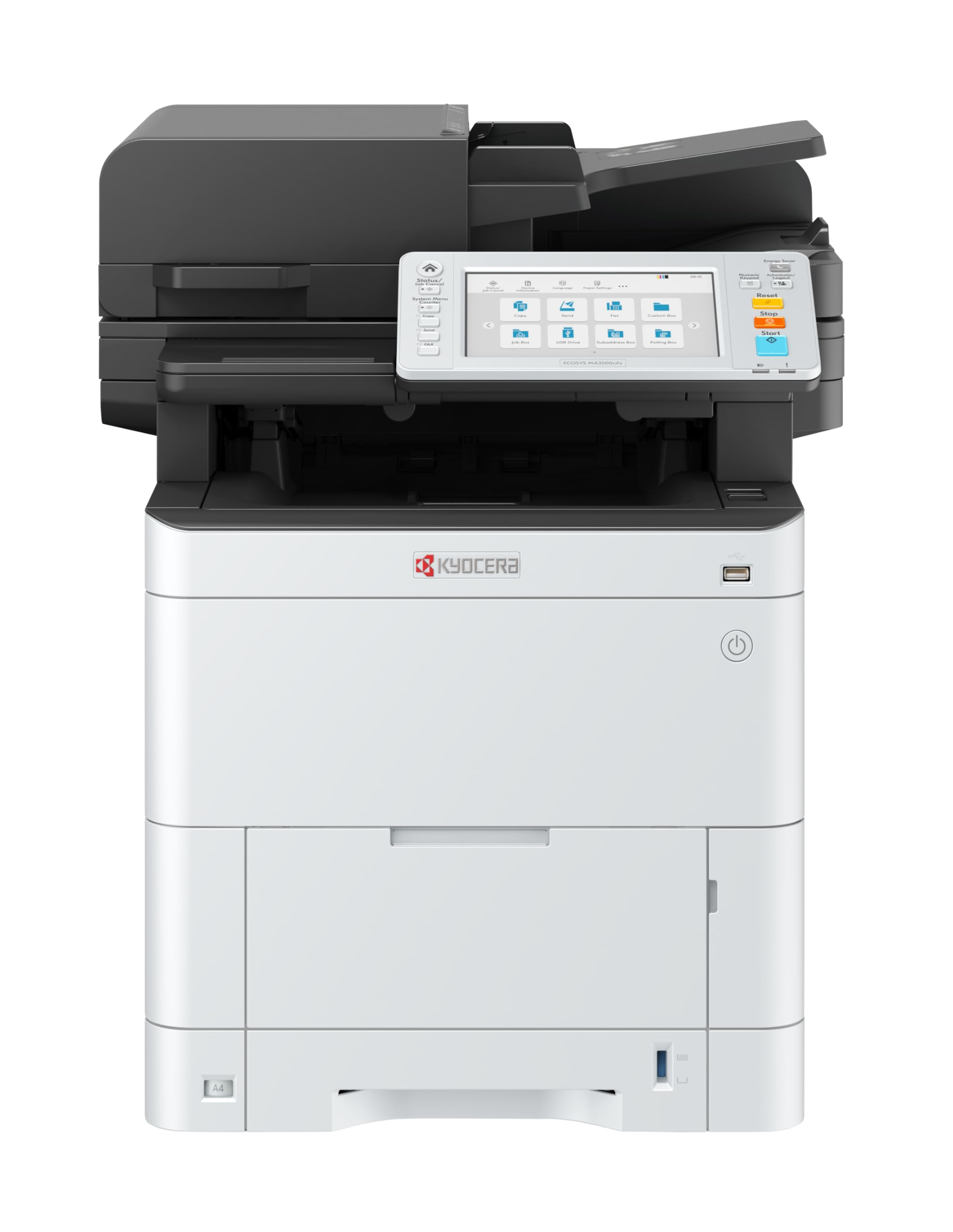 Kyocera Ecosys MA3500cifx Farblaserdrucker Multifunktionsgerät, Duplex, 35 Seiten pro Minute Drucker Scanner Kopierer, Faxen, Laserdrucker Multifunktionsgerät, Touchpanel, Gigabit LAN, Mobile Print
