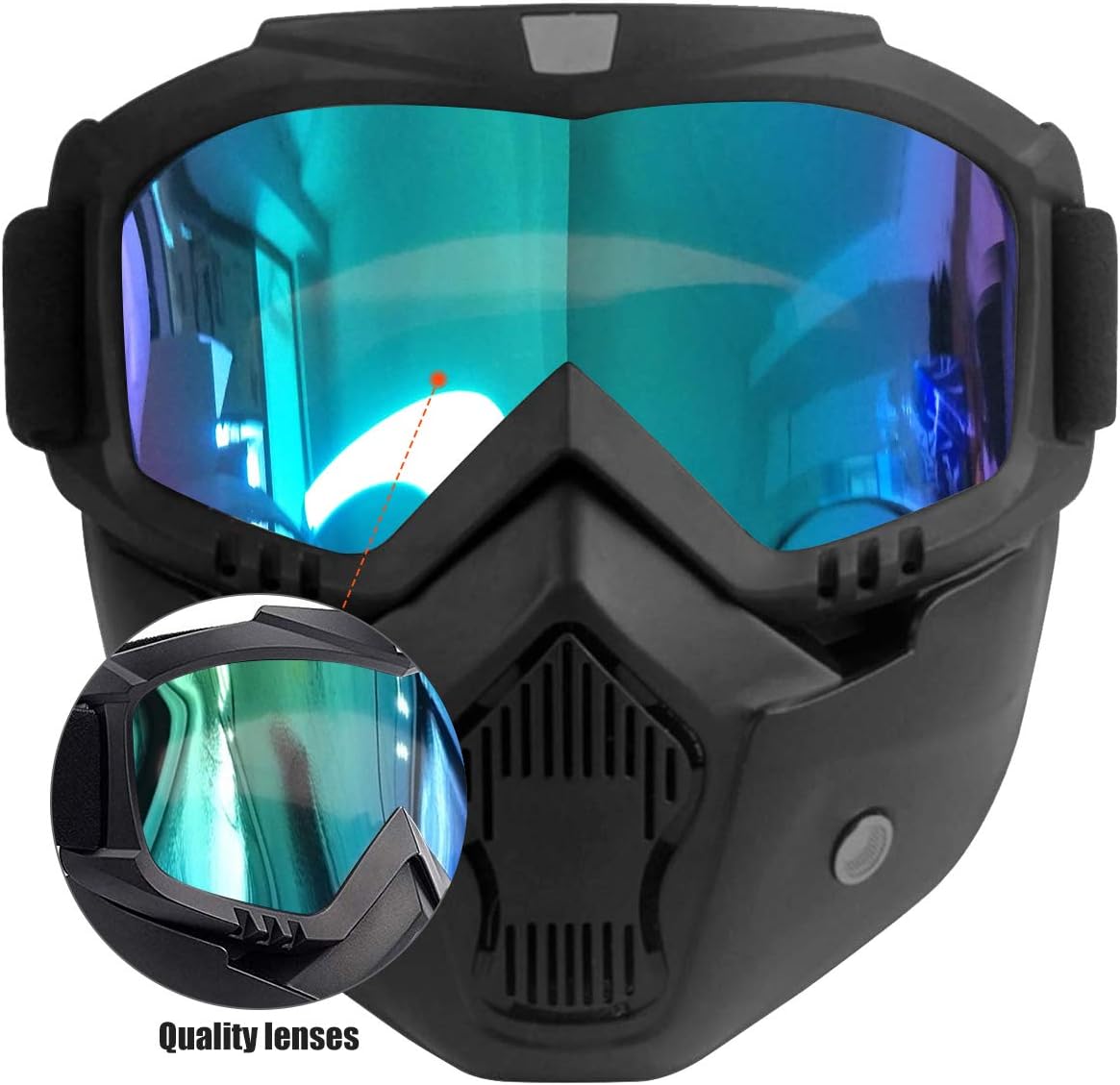 occhiali da sci con staccabili