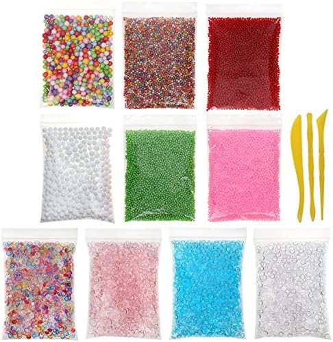13 pack cheap slime foam balls fishbowl beads slime making kit accessories by Hulluter