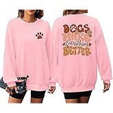 Migxsaf Dog Mom Sweatshirt Cute Paw Print Mama Sweatshirts for Women Lover Gifts Funny Long Sleeve Shirts Graphic Pullover