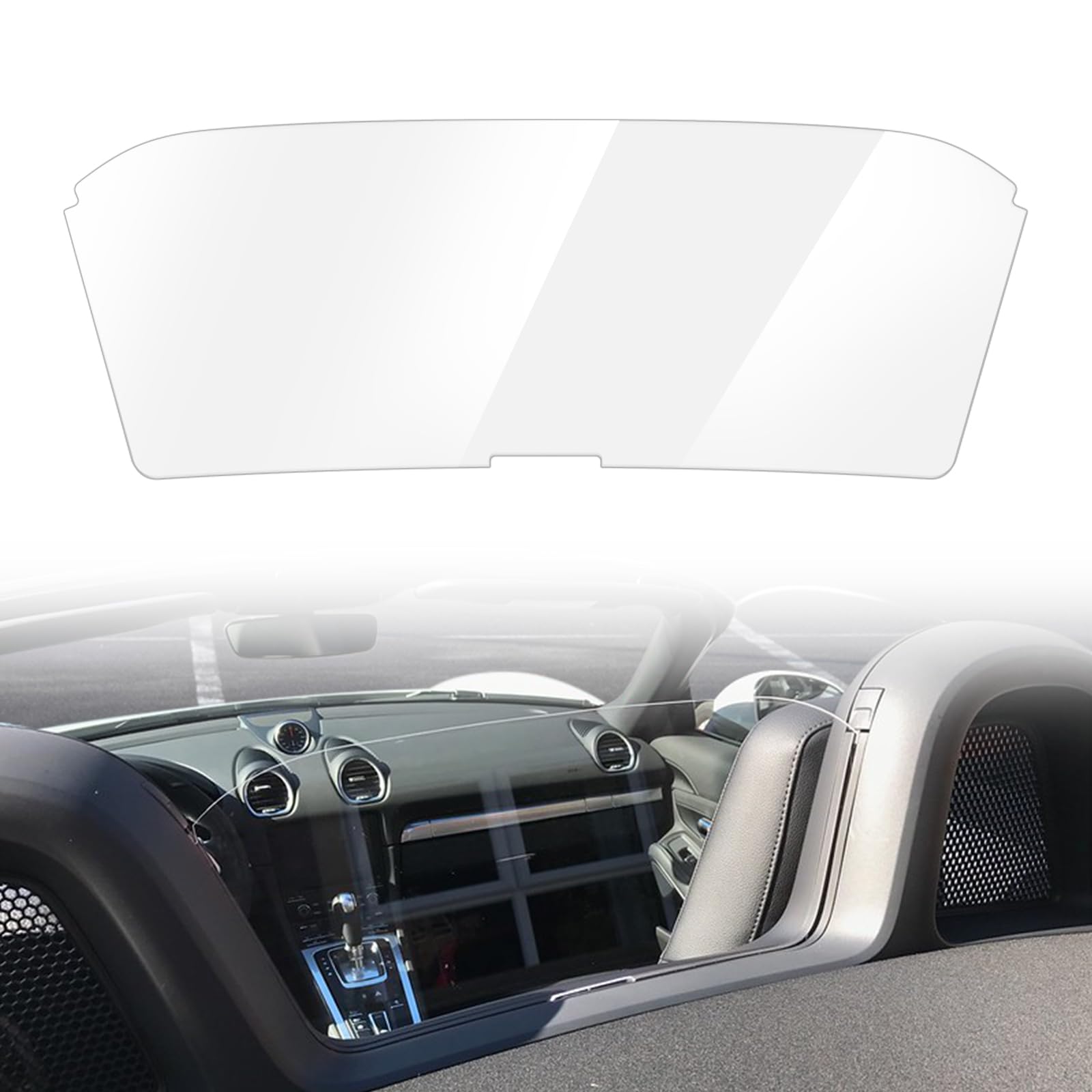Photo 1 of Motoparty Wind Deflector for Porsche Boxster 2012-2016 981 2017-2020 718 4.5mm Clear Acrylic Screen Reduces Wind Turbulence