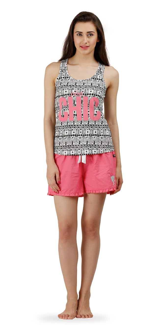 the boxer store chic women's nightwear set pink