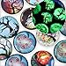 Rosebeading 20pcs 25mm (1inch) Glass Glow in The Dark Dome Seals cabochons Round Flatback,Glowing Jewelry,Tree of Life