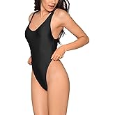 Ocean Blues Women's Sexy Thong One Piece Swimsuit High Cut Adjustable One Piece Bathing Suits