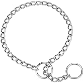 TagME Chain Choke Collar for Dogs, No Pull Training for Small Dogs &amp; Puppy | Solid Metal Links Built to Last, Ideal for Daily Leash Walks, Park Outings, and Calmer Heel Control on Every Stroll
