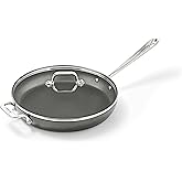 All-Clad HA1 Hard Anodized Nonstick Fry Pan 12 Inch Induction Oven Broiler Safe 500F, Lid Safe 350F Pots and Pans, Cookware B