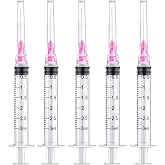 50 Pack 3ml/cc Disposable Luer Lock Lab Syringes with 18Ga 1.5 Inch Needle | Individually Sealed Packed