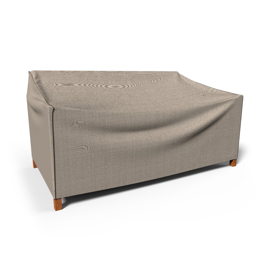 Budge English Garden Small Outdoor Sofa Cover for Love Seat/Bench P3A01PM1, Tan Tweed (31 H x 74 W x 31 D)