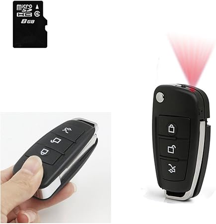 Amazon Co Jp 車の鍵型隠し監視防犯カメラ 小型スパイカメラ 長時間録画 暗視撮影 Hd高画質 家電 カメラ
