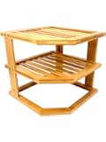 Trademark InnovationsBamboo Kitchen Counter Corner Shelf 3 Tier Plate Rack