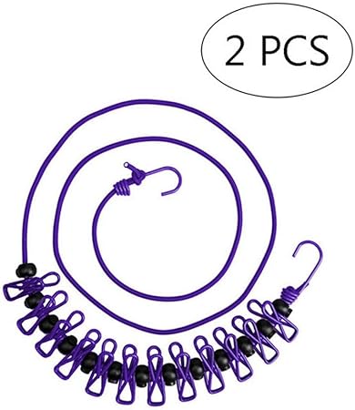 Elastic Schirmhaspel mit 12 Draht Clips verstellbar Reise Kleidung