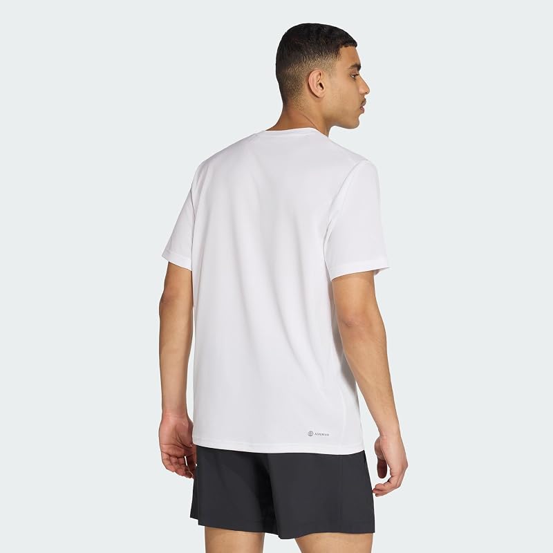 Herren Train Essentials Training Shirt, White/Black, M — Foto 2 von 8