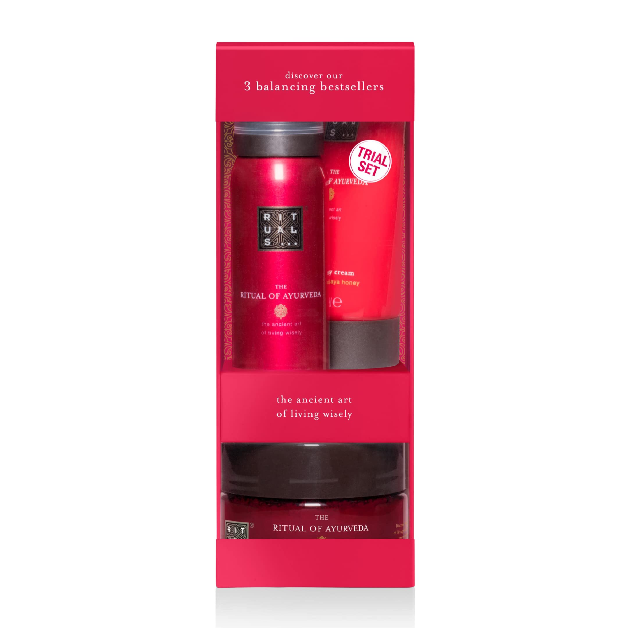 RITUALS Gift Set For Women from The Ritual of Ayurveda, Trial Set - With Indian Rose & Sweet Almond Oil - Soothing & Nourishing Properties