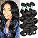 Msbeauty 6A Brazilian Hair Body Wave 1 Bundles of 30 inch 100g Unprocessed Virgin Human Hair Weave Natural Color Tangle-free