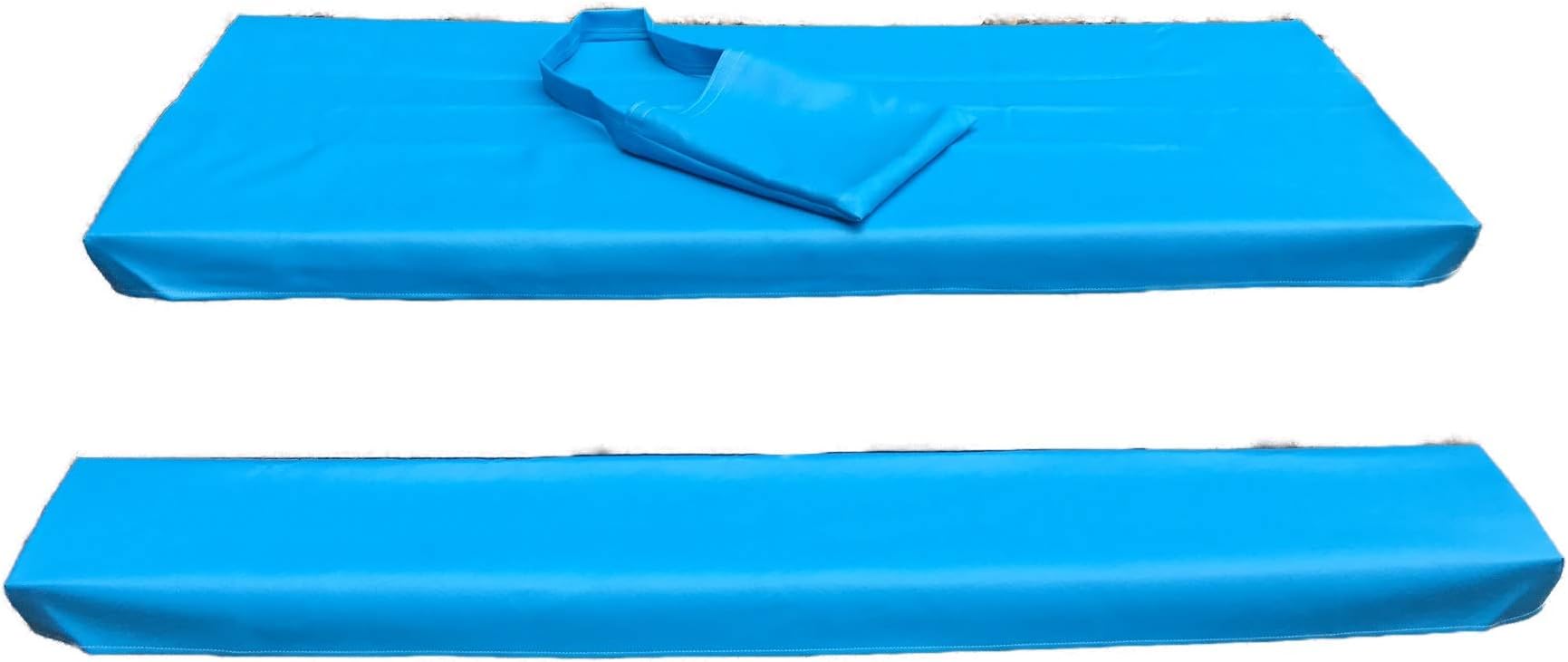 Table Gloves- Worlds Finest, Most Heavy Duty, Fitted Marine Grade Vinyl Picnic Table Cover Sets- Hand Made in The U.S.A. - Great for Camping or Full Time RV Living (6ft, Aqua Blue)