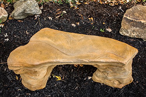 Cast Stone Petrified Rock Bench Commercial Grade Concrete Benches