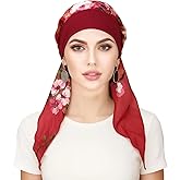 FADACHY Chemo Headwear for Women,Chemo Caps Lightweight for Summer with Head Scarf,Silky Soft Hair Turbans Fashion