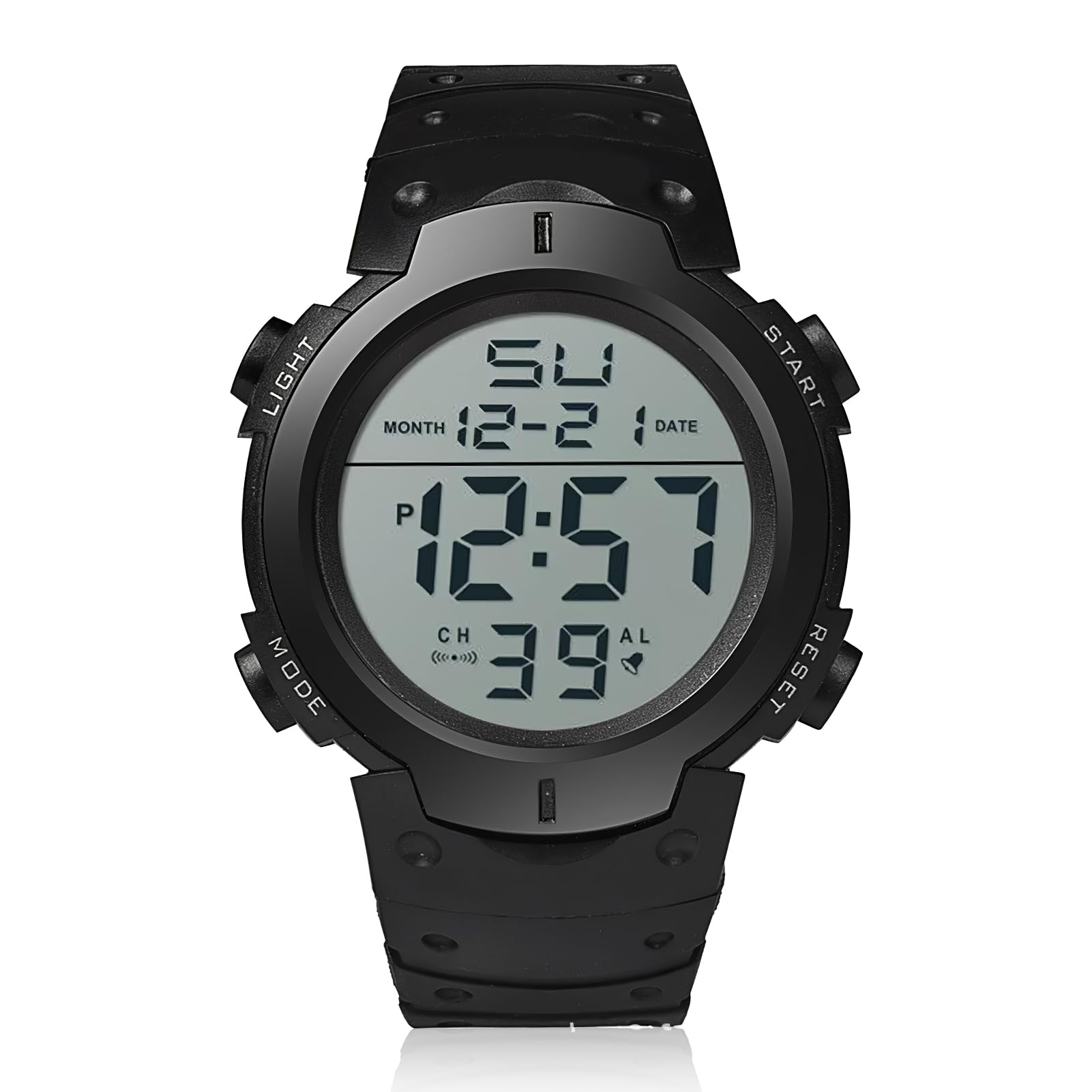 Black Digital Referee Watch Soccer Game Timer,Match Official Timer with Stopwatch, Countdown Alarm, Accurate Timekeeping, Valentine's Father's Day Students Gifts for Him Swimming, Running, Cycling