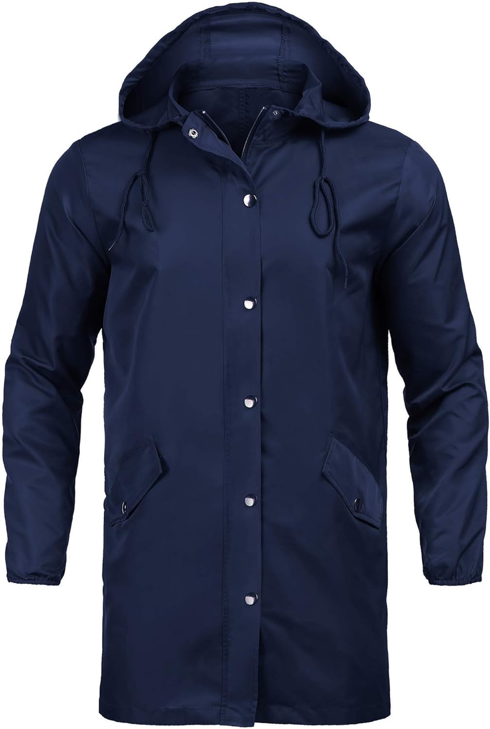 JINIDU Men's Packable Rain Jacket Hood Lightweight Waterproof Raincoat for Cycling Camping Travel