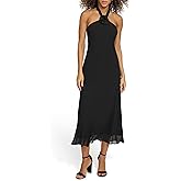 Siena Women's Sleeveless Flower Halter Neck Maxi Dress
