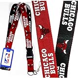NBA CHICAGO BULLS ( 2-TONE ) TWO TONE KEYCHAIN, LANYARD