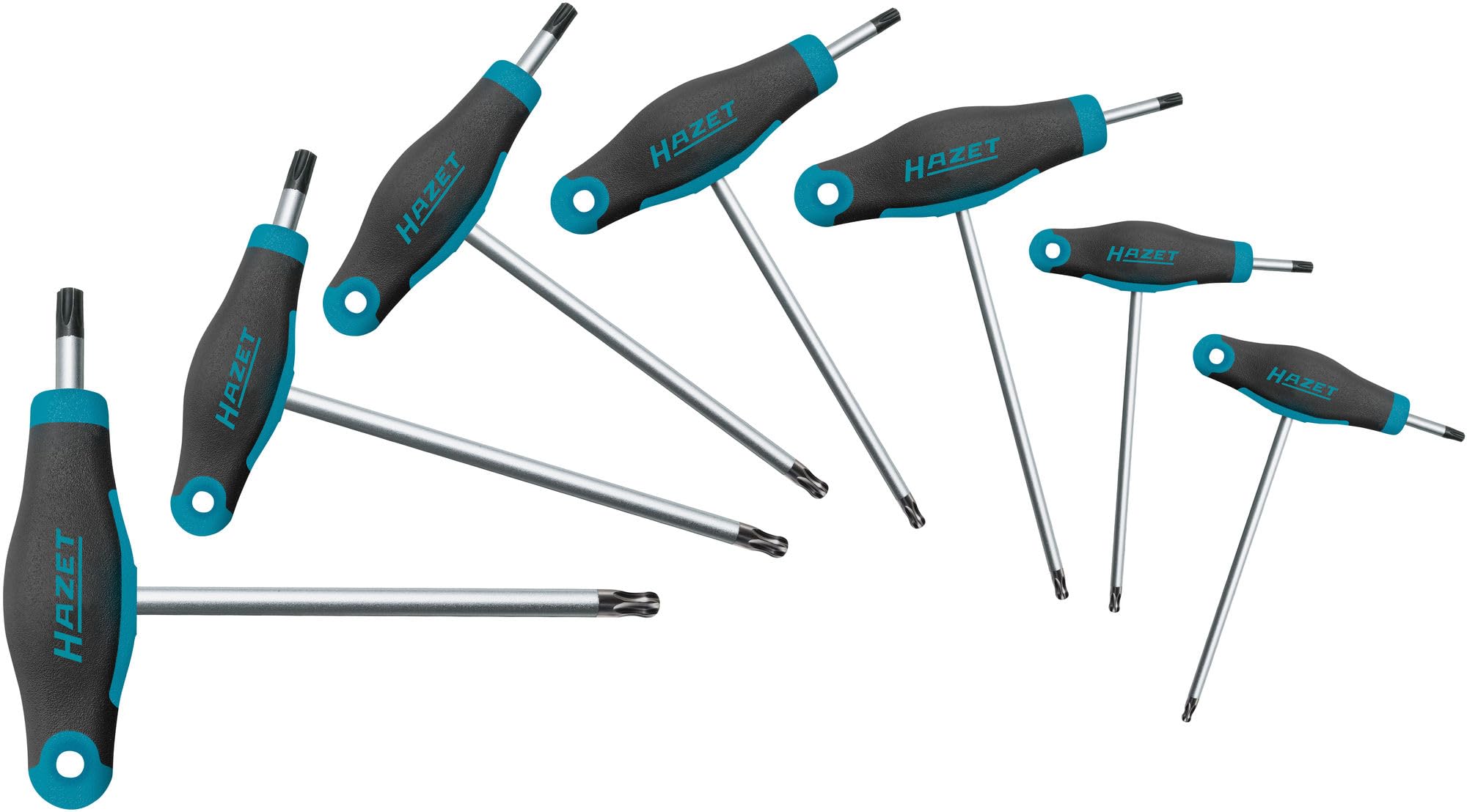 Hazet 829KKT/7 Angled Screwdriver Set Short and Long Blade for Flexible Use Torx Profile 7 Tools from Size T9 to T40 Dark Blue — image 1