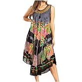 Sakkas Womens Long Tasanee Caftan Tank Dress/Cover Up