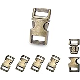 CooBigo Metal Side Release Buckle Webbing Buckle Paracord Bracelet Clasps for Leather Strap Dog Collars Harness Belt