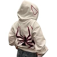 Crancious Y2K Spider Print Oversized Hoodie - Unisex Gothic