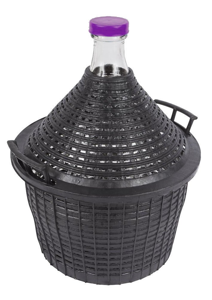Demijohn in a plastic basket for Home Wine making 15L Carboy Amazon.co