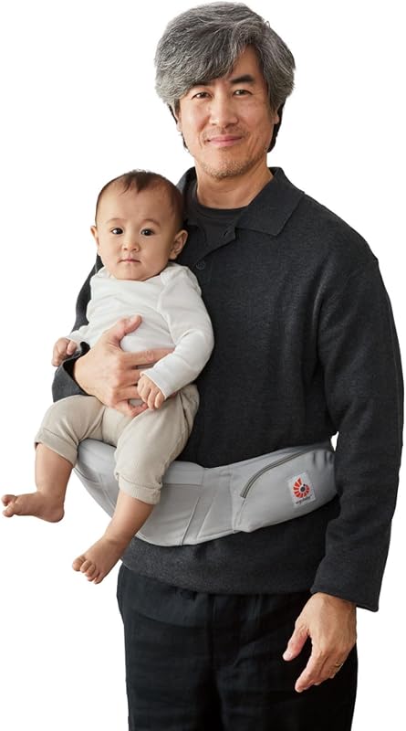 Lift Hip Seat Babytrage mit Babyhüftsitz für Babys und Kleinkinder ab 6 Monaten (7,7 kg - 20,4 kg), Hüftsitz Trage Hüfttrage, Pearl Grey