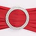 2013newestseller 50PCS Spandex Chair Sashes Bows Elastic Chair Bands with Buckle Slider Sashes Bows for Wedding Party Ceremony Reception Banquet Decorations (Red)