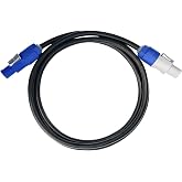 6&rsquo; PowerCON Locking Power Extension &amp; Jumper Cable, Male to Female, 14 AWG