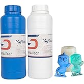 Siraya Tech Defiant 25 Platinum Silicone Mold Making DIY Kit, 25A Hardness, Translucent, Ideal with 3D Printing UV Resin, Eas