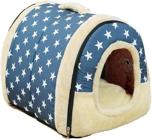 Jzk Doux Chaud Lit De Chat Hiver Nid De Canape Portable Iglou Maison Pour Animaux De