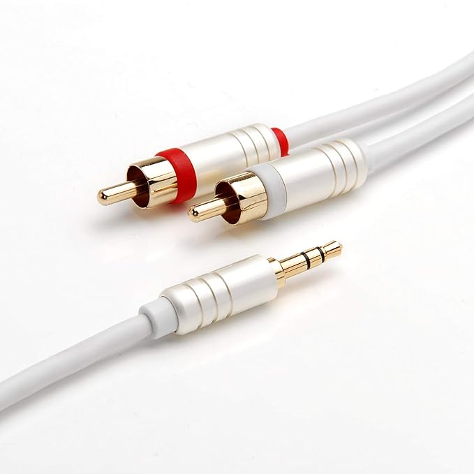 BlueRigger 3.5mm to RCA (2) Stereo Audio Cable (8 Feet / 2.4 Meters)