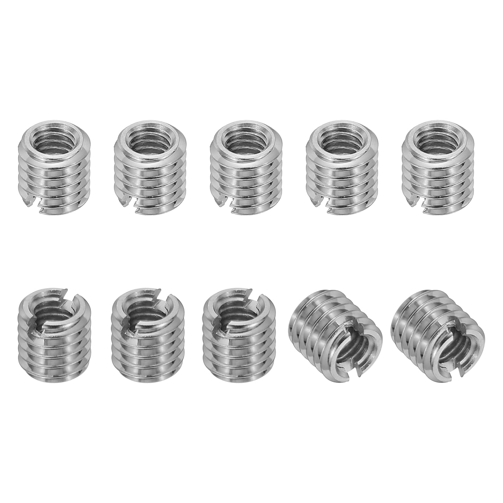 PATIKIL 316 Stainless Steel Thread Adapters Sleeve Reducing Nut, 10 Pcs M6 x 1 Male to M4 x 0.7 Female Repairing Insert Nut Screw Reducer Conversion Fastener 6mm